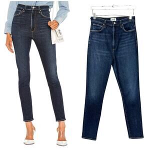 AGOLDE | Women’s Pinch Waist Ovation Dark Wash Designer Revolve Skinny Jeans 29